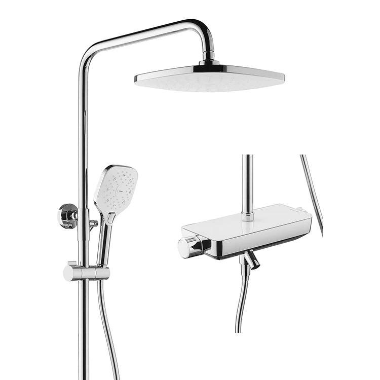 3-veis Chrome dusjsett